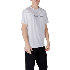 Weißes Baumwoll-T-Shirt von Calvin Klein Sport