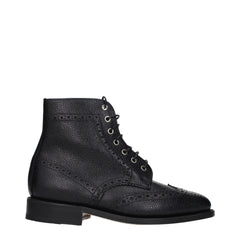 Thom Browne Black Leather Ankle Boots