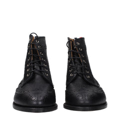 Thom Browne Black Leather Ankle Boots
