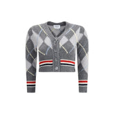 Thom Browne Argyle V-Neck Cardigan