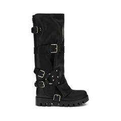 Bottes hautes en caoutchouc et cuir Dolce & Gabbana
