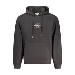 Calvin Klein Black Cotton Men Sweater Hoodie