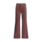 Pantalon évasé en cuir d'agneau Chloé