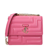 Jimmy Choo Pink Leather Shoulder Bags