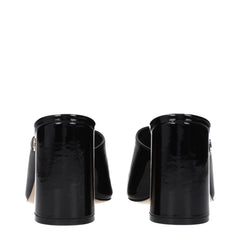 Jimmy Choo Black Leather Platforms