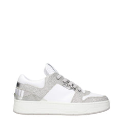 Jimmy Choo White Leather Low Tops