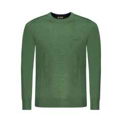 Pull homme en laine vert fusil