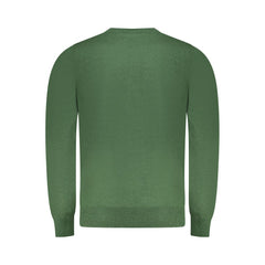 Pull homme en laine vert fusil