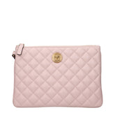 Versace Pink Leather Clutch Bags