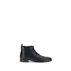 Bottines Prada en cuir noir