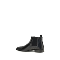 Bottines Prada en cuir noir