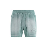 Représente les bermudas en coton vert