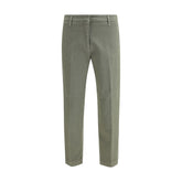 Cruna Green Cotton Casual Pants