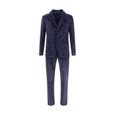 Gi Capri Blue Cotton Two-Piece Suit