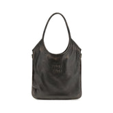 Miu Miu Brown Calf Leather Bos Taurus Shoulder Bag