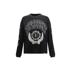 Represent Gray Cotton Long Sleeve T-Shirt