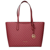 Michael Kors rote Stoff-Schultertasche
