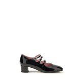 Carel Paris Gold Calf Leather Bos Taurus Mid Heel Pumps