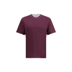 Brunello Cucinelli Purple Cotton T-Shirt