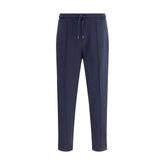 Brunello Cucinelli Blaue Kaschmir-Sporthose