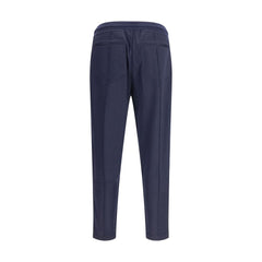 Brunello Cucinelli Blue Cashmere Athletic Pants
