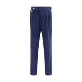 Brunello Cucinelli Blaue Woll-Freizeithose