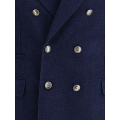 Brunello Cucinelli Blue Wool Coat