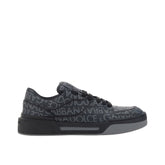 Dolce & Gabbana Black Cotton Low Top Sneakers