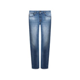 Versace Blue Cotton Straight-Leg Jeans