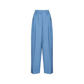 Stella McCartney Blue Linen Casual Pants