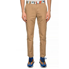 Versace beige Chino-Hose aus Baumwolle