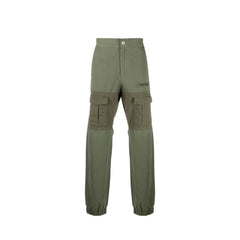 Palm Angels Green Cotton Cargo Pants