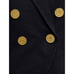 Balmain Blazer aus schwarzer Baumwolle