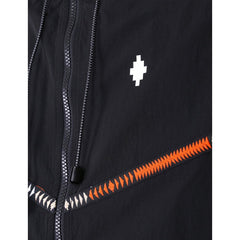 Marcelo Burlon Schwarze Polyamid-Shelljacke