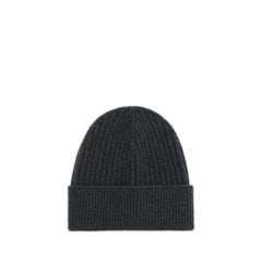 Moncler Grenoble Black Merino Wool Beanie