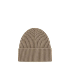 Moncler Grenoble Beige Merino Wool Beanie
