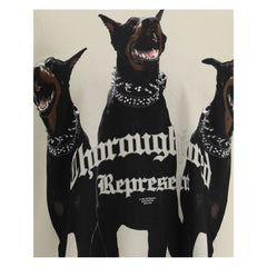 Beigefarbenes Baumwoll-T-Shirt