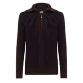 Alpha Studio Brown Wool Sweater
