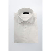 Baldinini Trend White Cotton Men's Shirt