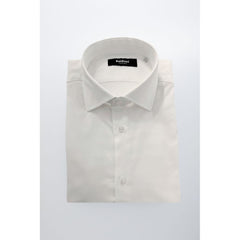 Baldinini Trend White Cotton Men's Shirt