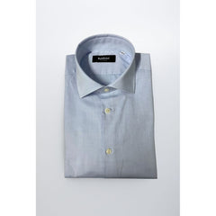 Baldinini Trend Light Blue Cotton Men Shirt