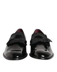Dolce & Gabbana Black Leather Slip On Dress Men Loafers Shoes