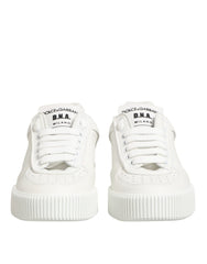 Dolce & Gabbana White Leather MIAMI Low Top Sneakers Shoes