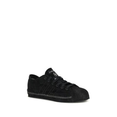 Y-3 Black Leather Low Top Sneakers