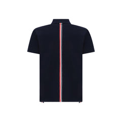 Thom Browne Polohemd aus blauer Baumwolle