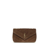 Saint Laurent Brown Calf Leather Bos Taurus Shoulder Bag