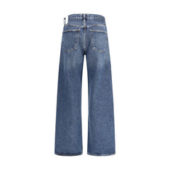 Agoldene blaue Baumwolljeans mit geradem Bein