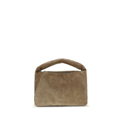 Sac à main Bos Taurus en cuir de veau beige Brunello Cucinelli