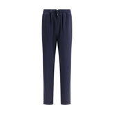 Brunello Cucinelli Blue Cashmere Casual Pants