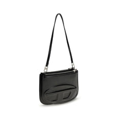 Diesel Black Calf Leather Bos Taurus Shoulder Bag